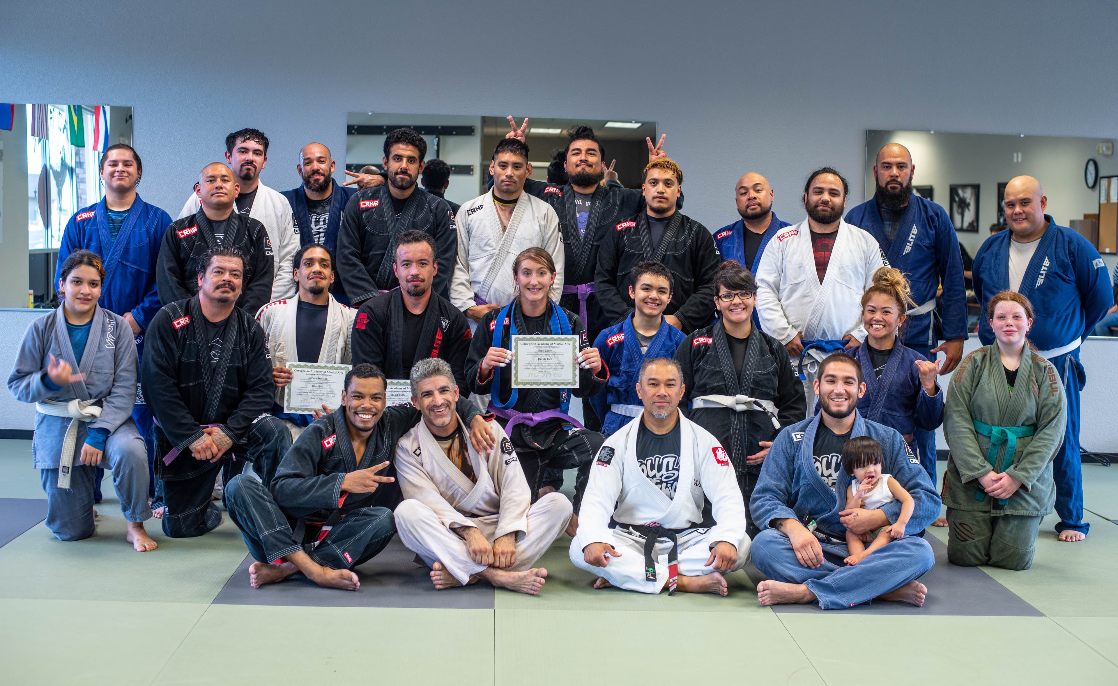 Team photo at the current Thornton Avenue gym