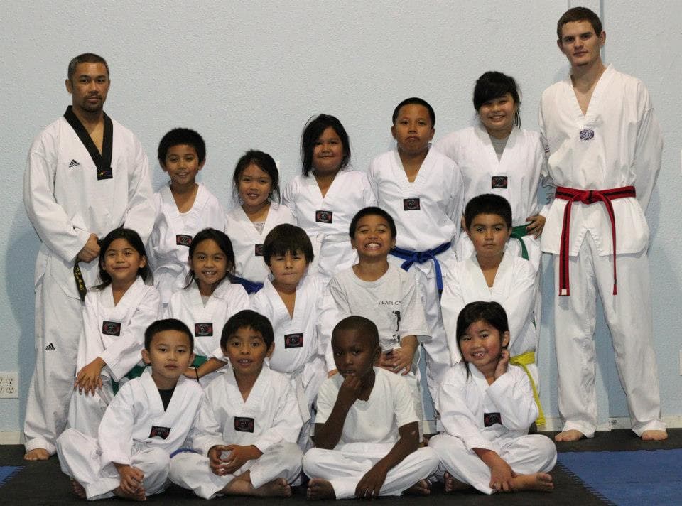 Early Team Cama group photo at San Juan Avenue