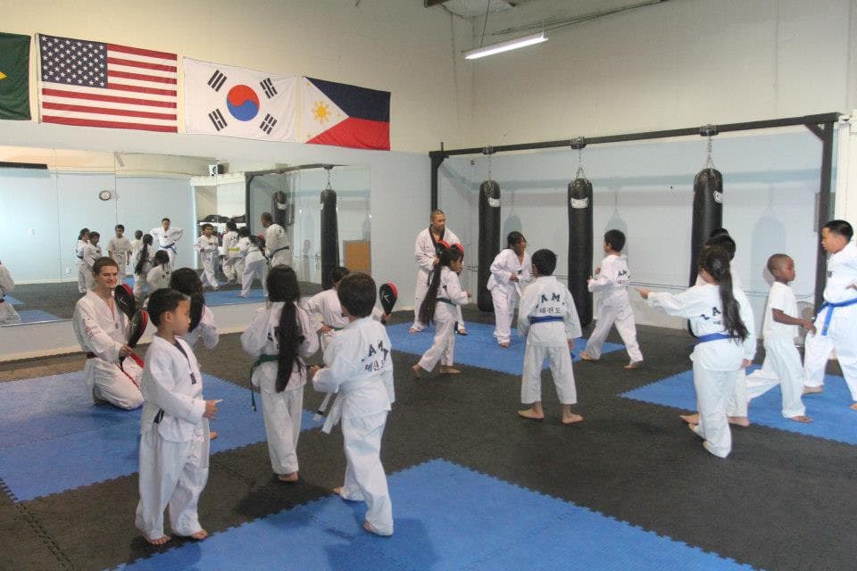Training inside the original San Juan Avenue garage