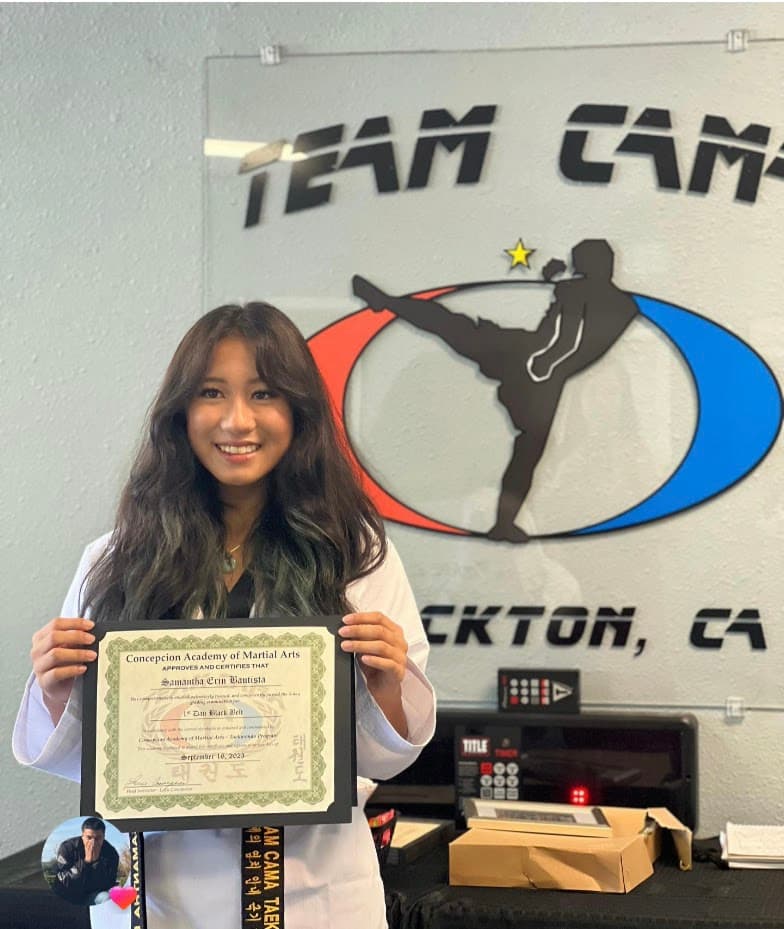 Samantha Espinosa, Taekwondo instructor at Team Cama